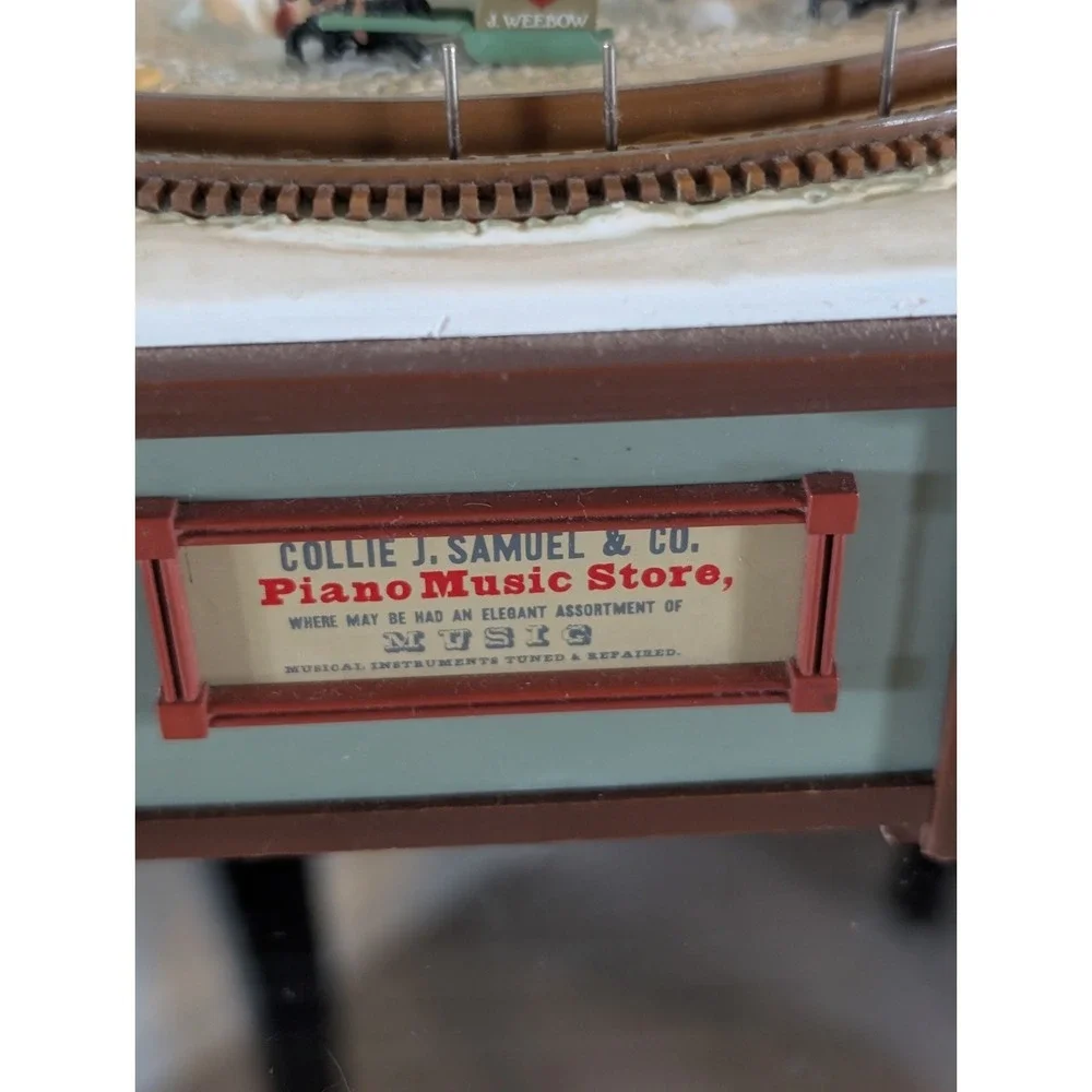 Vtg Enesco Rock City Christmas Action Town Trains 